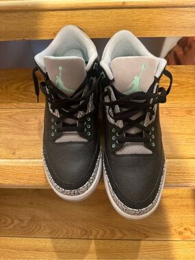 Jordan Black and Mint Retro 3 Sneakers